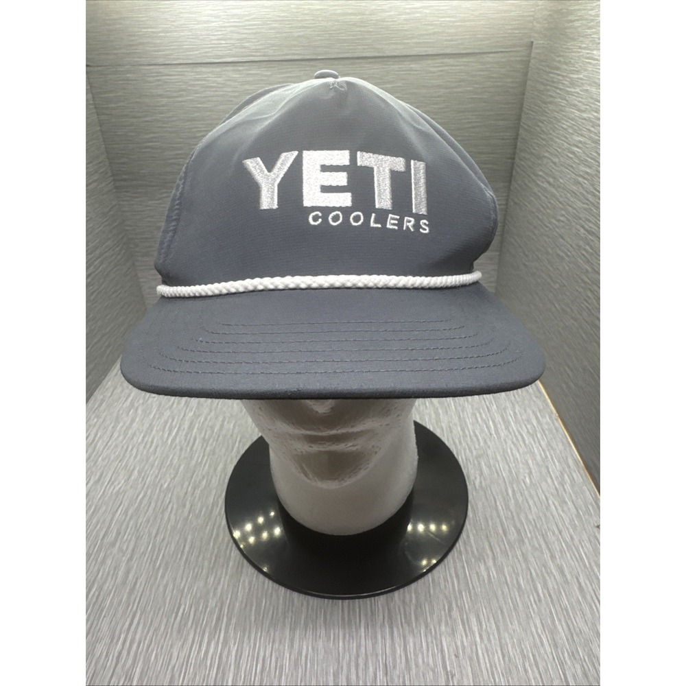Yeti Coolers Gray Rope Snapback Hat Adjustable OSFM Outdoor Fishing‎ Boating